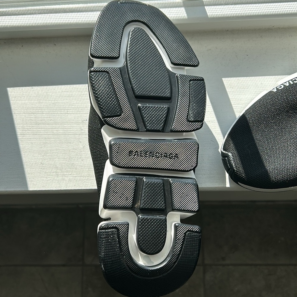 Balenciaga Black and White Sock Sneakers - Picture 2 of 2